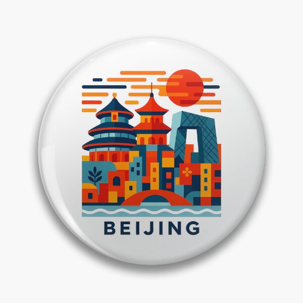 Item preview, I Love Beijing China Travel Souvenir - Temple of Heaven & Great Wall Art designed and sold by OzzFrequency.
