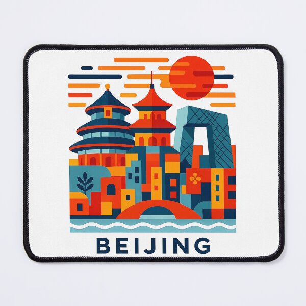 Item preview, I Love Beijing China Travel Souvenir - Temple of Heaven & Great Wall Art designed and sold by OzzFrequency.