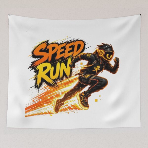 Item preview, SPEED RUN Gaming Sticker | Neon Esports Streetwear Graphic Design designed and sold by Stylestickers55.