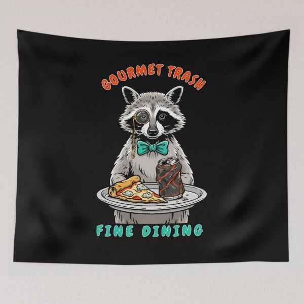 Item preview, Gourmet Trash Fine Dining Raccoon Funny Trash Panda Humor designed and sold by LeSoniPapaPrint.