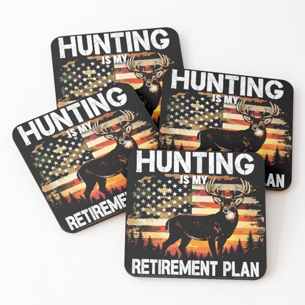 Item preview, Hunting Is My Retirement Plan - Deer American Flag Art designed and sold by BendyBeasts.