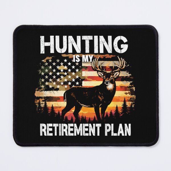 Item preview, Hunting Is My Retirement Plan - Deer American Flag Art designed and sold by BendyBeasts.