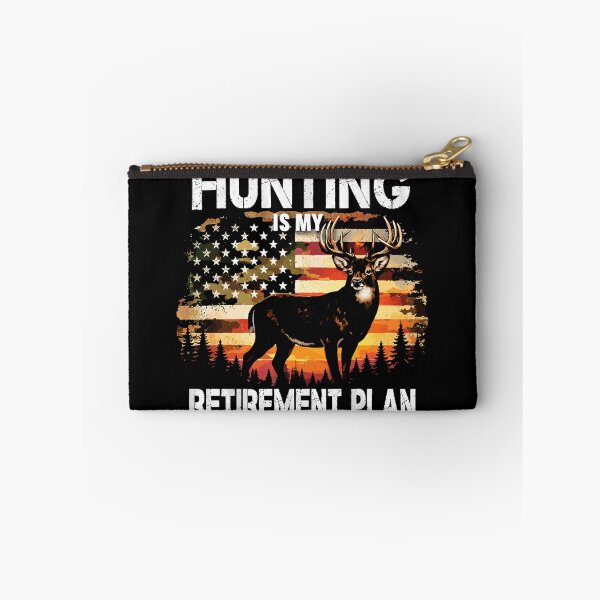 Item preview, Hunting Is My Retirement Plan - Deer American Flag Art designed and sold by BendyBeasts.