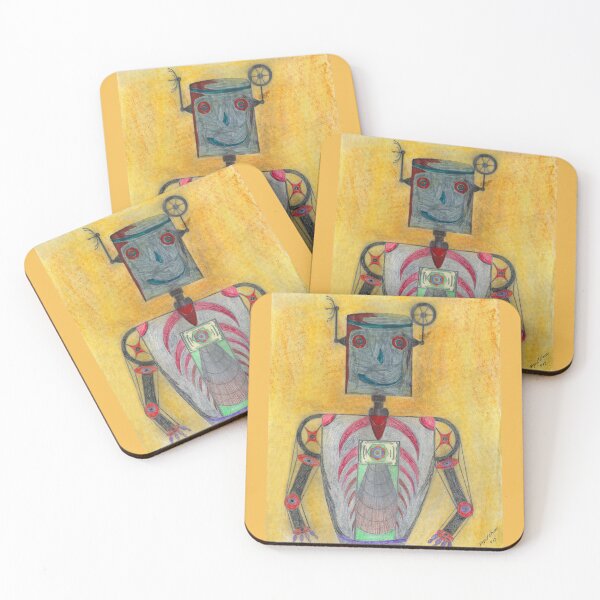 Item preview, smiling robot designed and sold by Haxson37art.