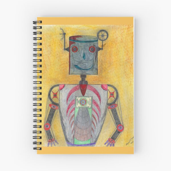 Item preview, smiling robot designed and sold by Haxson37art.