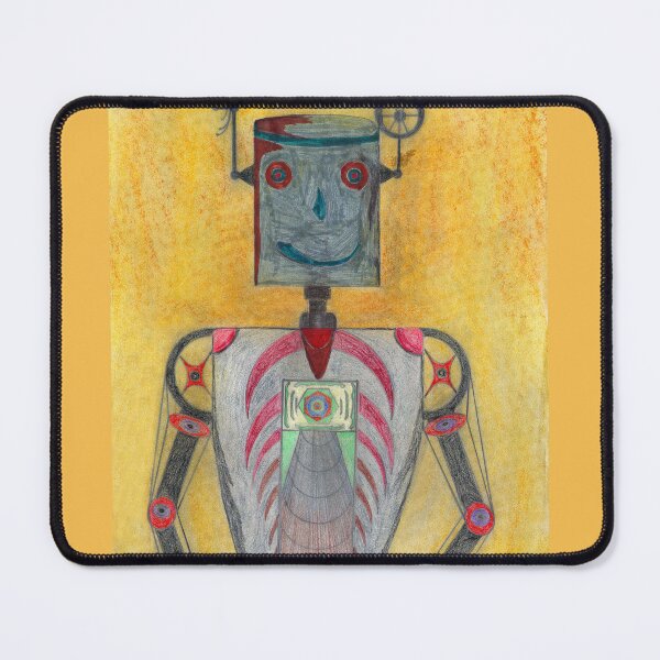Item preview, smiling robot designed and sold by Haxson37art.