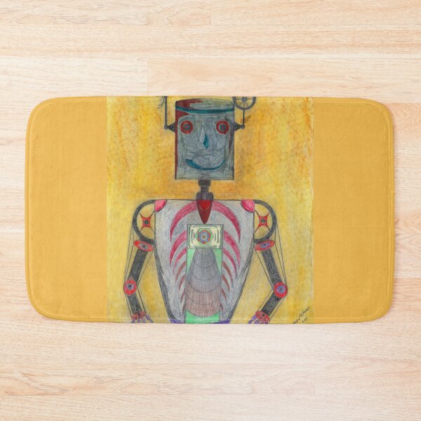 Item preview, smiling robot designed and sold by Haxson37art.