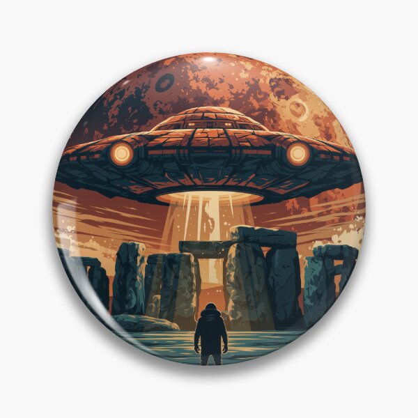 Artikelvorschau, UFO über Stonehenge entworfen und verkauft von QuantumQGear.