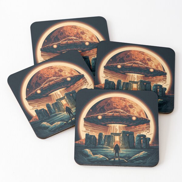 Item preview, UFO Over Stonehenge designed and sold by QuantumQGear.