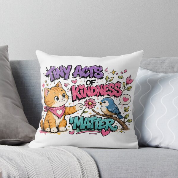 Item preview, Tiny Acts Of Kindness Matter | Graffiti Cat Kindness Street Art designed and sold by Spark Cottage.