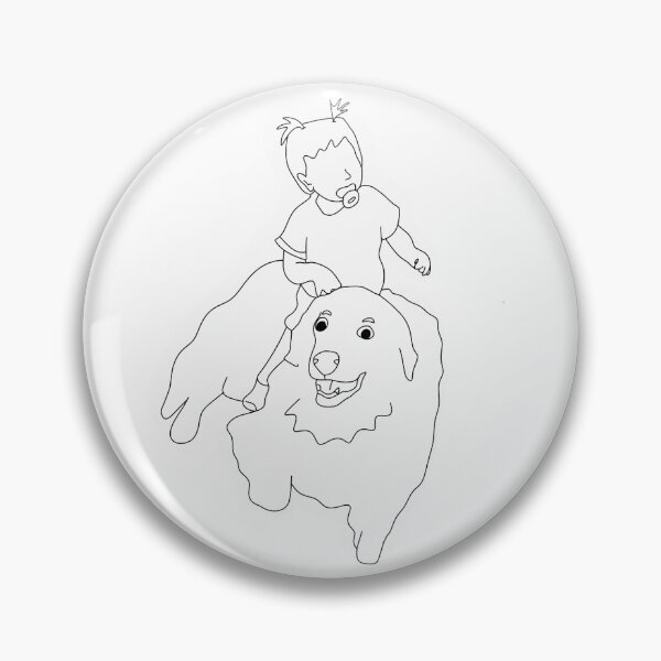 Artikelvorschau, Kleinkind und Hund entworfen und verkauft von PeachyPrint18.