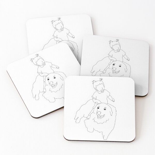 Item preview, toddler and dog designed and sold by PeachyPrint18.