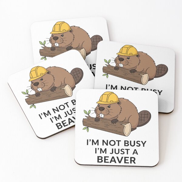 Item preview, Im Not Busy Im Just A Beaver Cute Construction Worker Pun designed and sold by Amir Faysal.