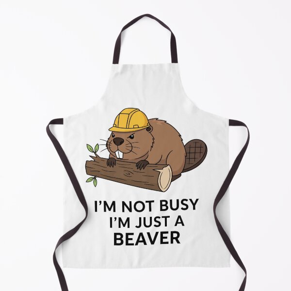 Item preview, Im Not Busy Im Just A Beaver Cute Construction Worker Pun designed and sold by Amir Faysal.