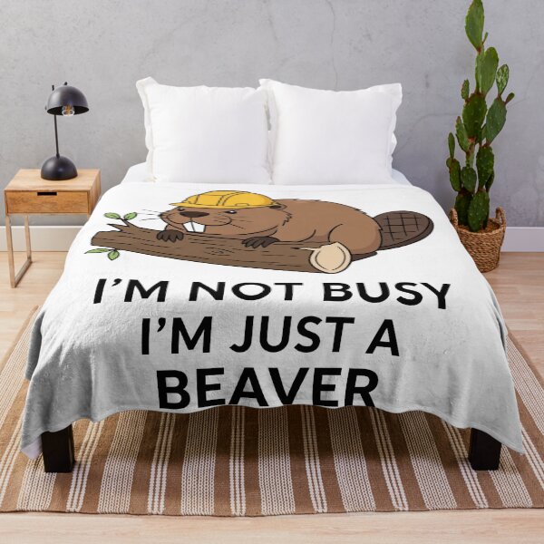Item preview, Im Not Busy Im Just A Beaver Cute Construction Worker Pun designed and sold by Amir Faysal.