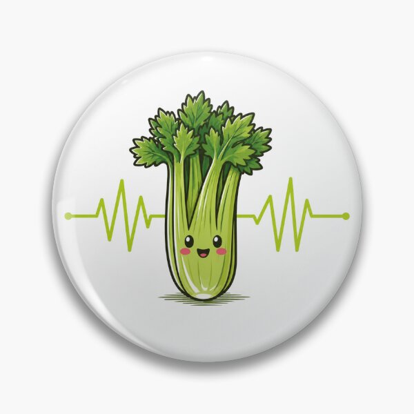 Item preview, Cute Celery Heartbeat Healthy Vegetable Cartoon  designed and sold by Moizento.