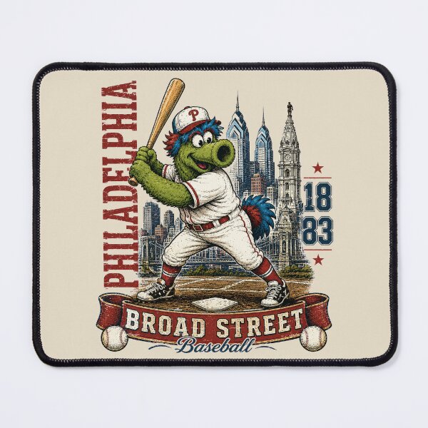Item preview, Philadelphia Broad Street Baseball Vintage Mascot, Retro Philly Baseball Fan Gift designed and sold by GhostDawgs.