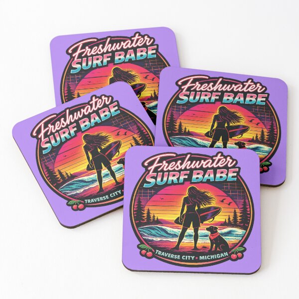 Item preview, Freshwater Surf Babe | Traverse City Surfing designed and sold by FreshWaterWares.