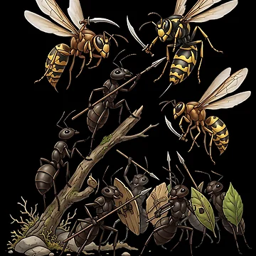 Artwork thumbnail, Ants vs. Wasps by ReneMM