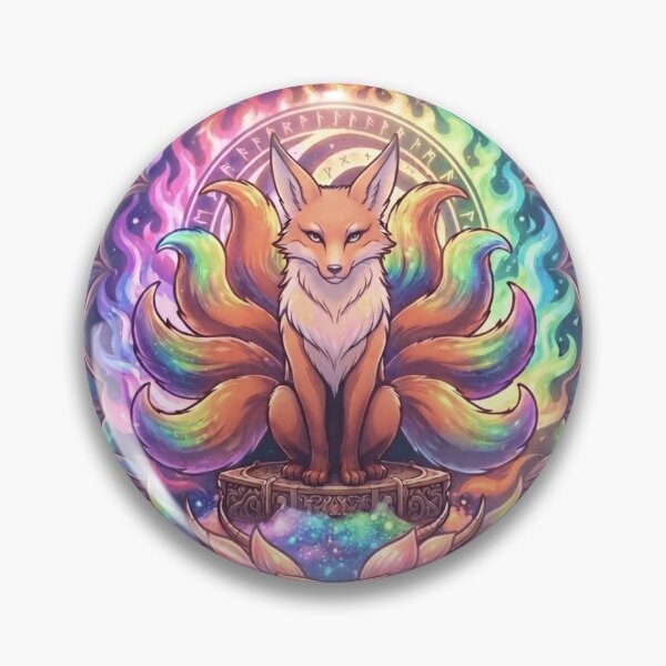 Item preview, Rainbow Nine Tailed Fox Kitsune Mandala designed and sold by Covenist.