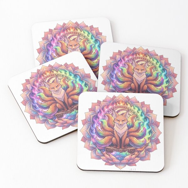 Item preview, Rainbow Nine Tailed Fox Kitsune Mandala designed and sold by Covenist.