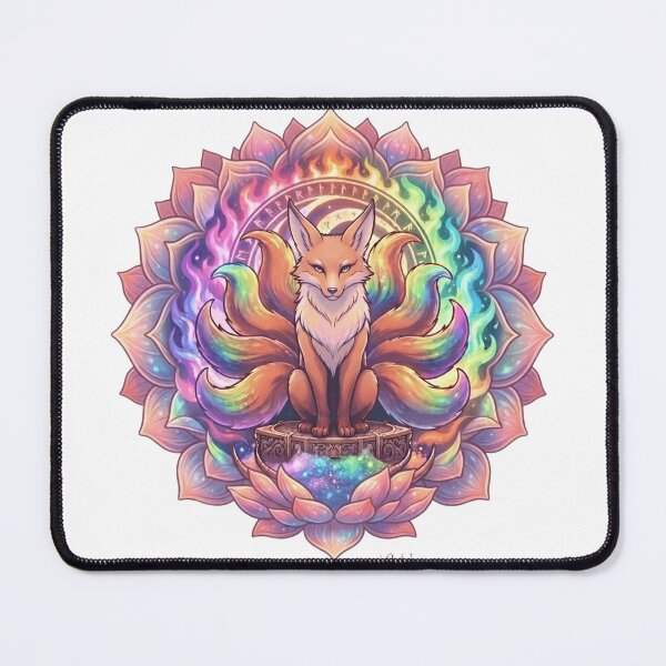 Item preview, Rainbow Nine Tailed Fox Kitsune Mandala designed and sold by Covenist.