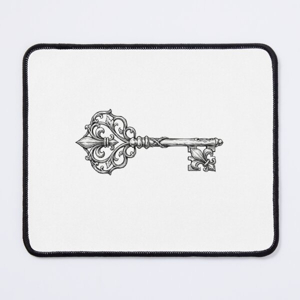 Item preview, Vintage Blackwork Ornamental Gothic Key designed and sold by FRADEX STORE.
