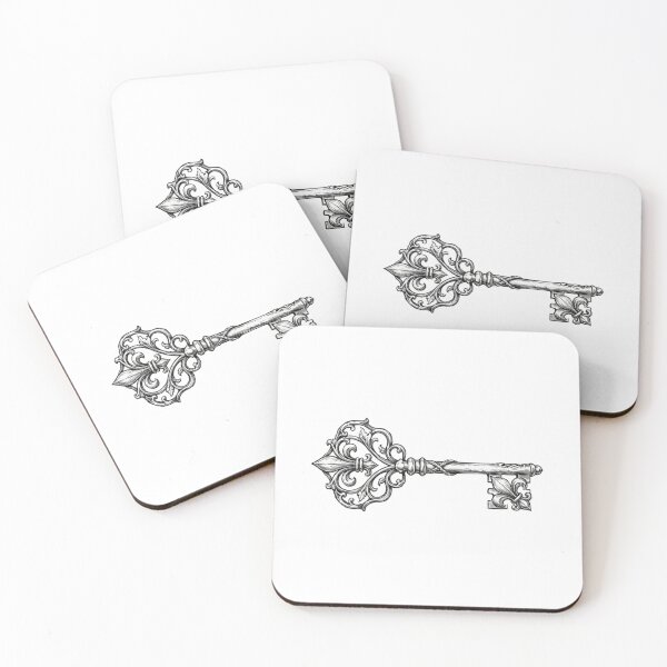 Item preview, Vintage Blackwork Ornamental Gothic Key designed and sold by FRADEX STORE.