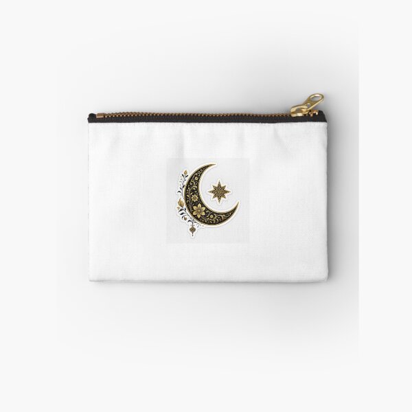 Item preview, Minimal Islamic Crescent Moon with Floral Arabic Pattern Sticker designed and sold by Abdullah4569.