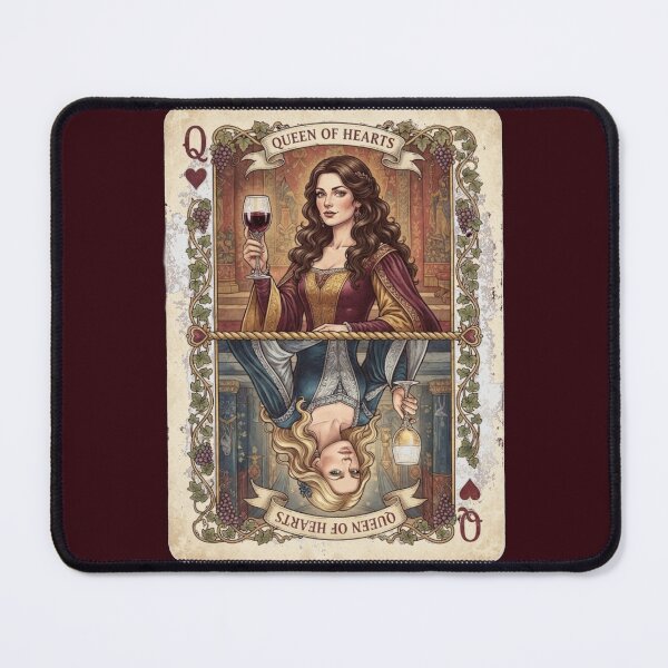 Item preview, Vintage Queen Of Hearts Card Retro Medieval Wine Art designed and sold by Evelashop.
