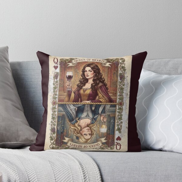 Item preview, Vintage Queen Of Hearts Card Retro Medieval Wine Art designed and sold by Evelashop.