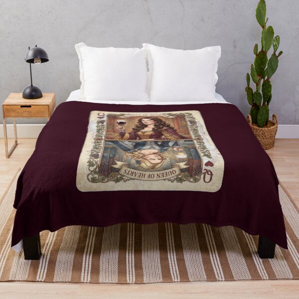 Item preview, Vintage Queen Of Hearts Card Retro Medieval Wine Art designed and sold by Evelashop.