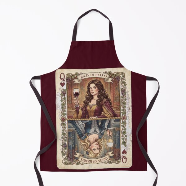 Item preview, Vintage Queen Of Hearts Card Retro Medieval Wine Art designed and sold by Evelashop.