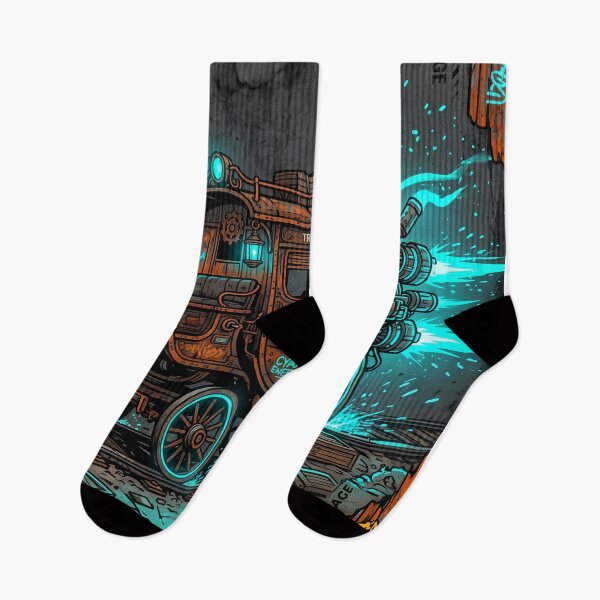 Item preview, Futuristic Neon Steampunk Fusion Wagon Street Art designed and sold by Pride Emblem Prints.