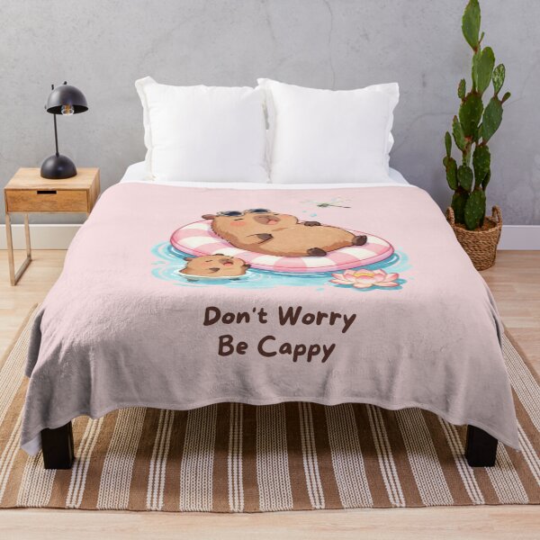 Item preview, Don't Worry Be Cappy | Cute Relaxing Capybara Floating Cartoon designed and sold by BCapybara.