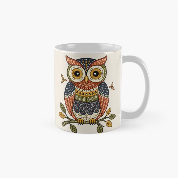 Item preview, Wise Forest Owl Gond Folk Art, Tribal Owl Vector Illustration, Folk Art Nature Design designed and sold by  MAD's Recreation Studio.