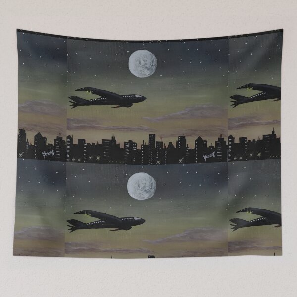 Item preview,      Moonlit Flight Over the City designed and sold by DiaSinama.