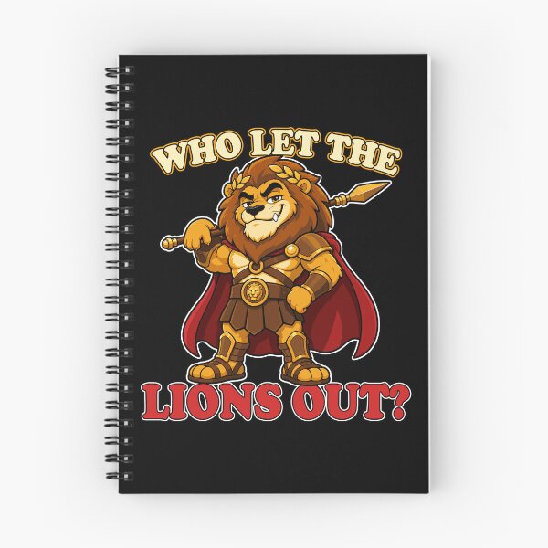 Item preview, Who Let the Lions Out Funny Lion Gladiator Mascot designed and sold by Karma Design.