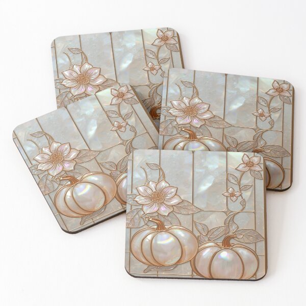 Item preview, Pearl Pumpkins Moon Stained Glass Style designed and sold by BriSher.