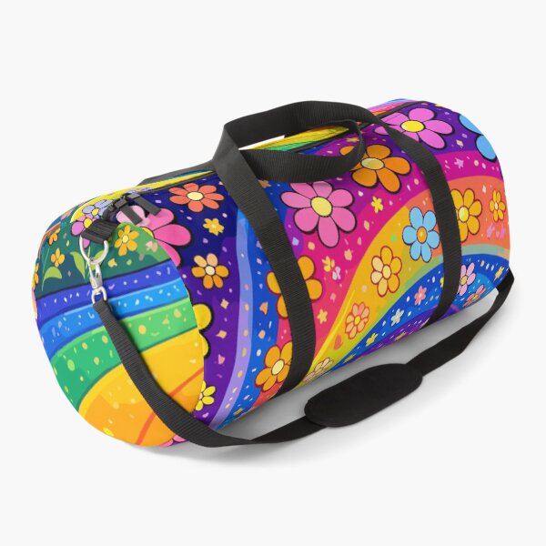 Item preview, Psychedelic Rainbow Road Flower Meadow Landscape Art designed and sold by Far Out Goods.
