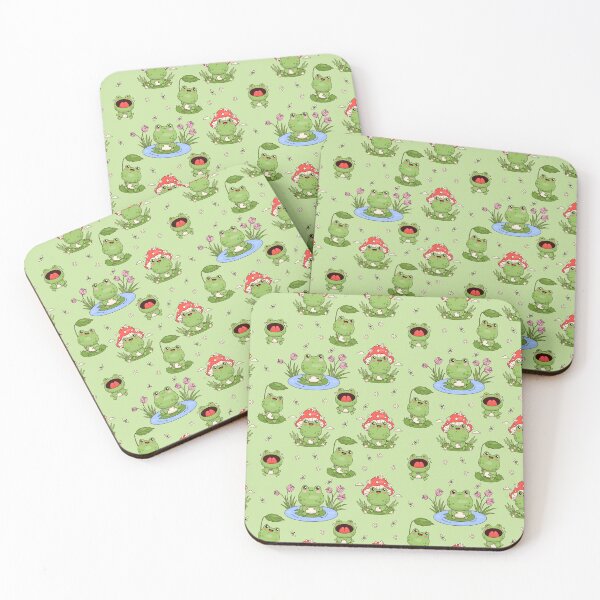 Item preview, Cute Frog Kawaii Style Artwork - Seamless Print  designed and sold by TheArtsyUniverse.