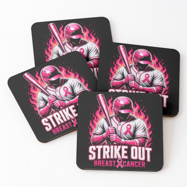 Item preview, Strike Out Breast Cancer Baseball  | Pink Ribbon Batter | Baseball Breast Cancer Awareness Gift designed and sold by 76Valeria.