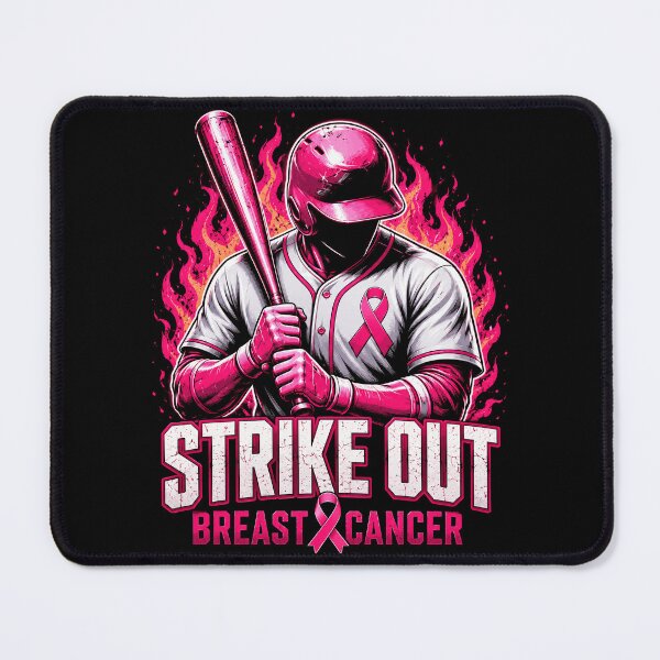 Item preview, Strike Out Breast Cancer Baseball | Pink Ribbon Batter | Baseball Breast Cancer Awareness Gift designed and sold by 76Valeria.