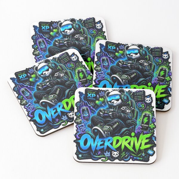Item preview, PANDA OVERDRIVE Gaming Panda Sticker | Neon Cyber Gamer Graffiti Streetwear Design designed and sold by Stylestickers55.