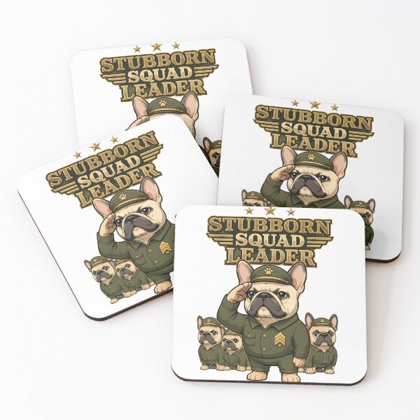 Item preview, Funny French Bulldog Stubborn Squad Leader Shirt designed and sold by PawVerse Studio ⭐⭐⭐⭐⭐.