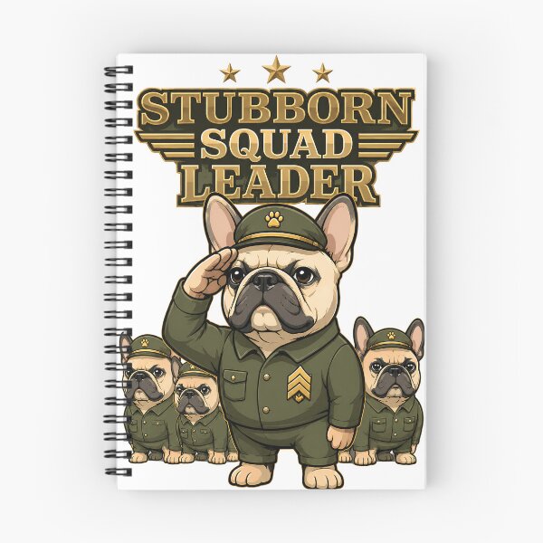 Item preview, Funny French Bulldog Stubborn Squad Leader Shirt designed and sold by PawVerse Studio ⭐⭐⭐⭐⭐.