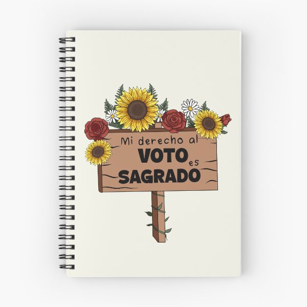 Item preview, My right to vote is sacred. Wooden sign with sunflowers, roses (Spanish) designed and sold by RavenAMarie .