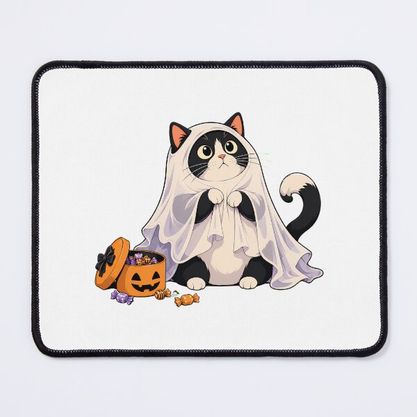Item preview, Ghost Tuxedo Kitty Halloween Candy Bucket designed and sold by chattsuede.
