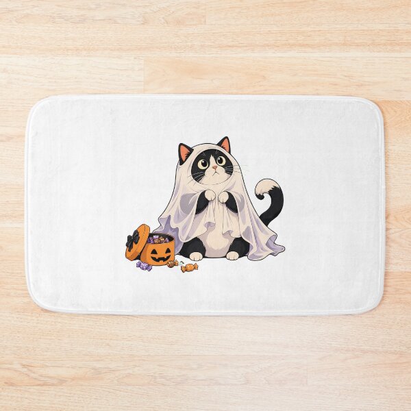 Item preview, Ghost Tuxedo Kitty Halloween Candy Bucket designed and sold by chattsuede.