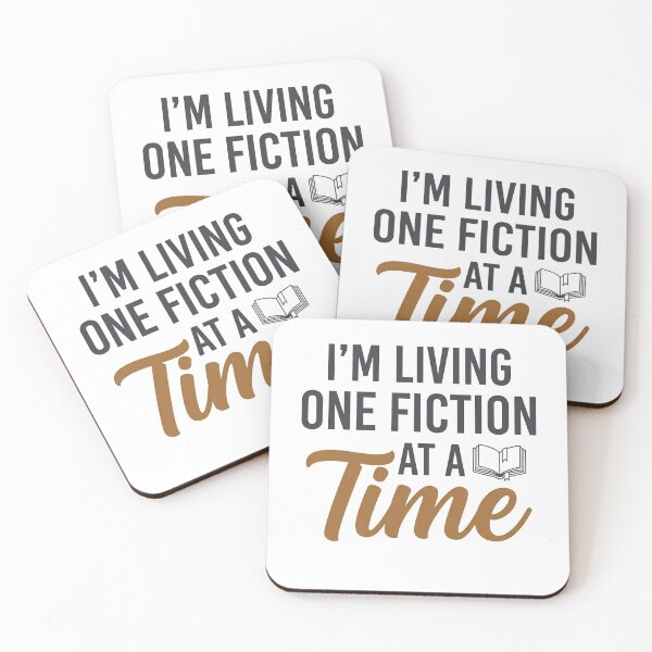 Item preview, Living One Fiction At A Time Funny Book Lover Quote designed and sold by CH-4TEE.